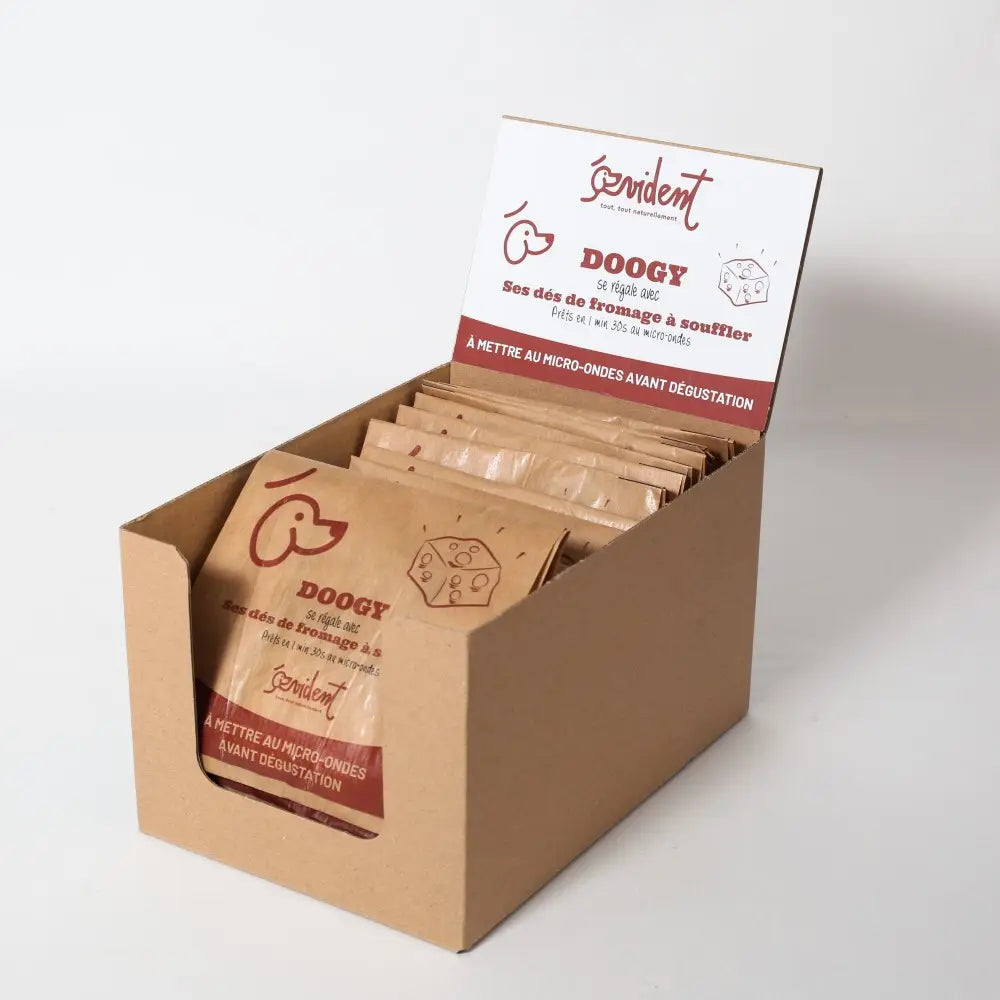 Display DOOGY - Dés de fromage à souffler 100% naturel - Toutoustore 